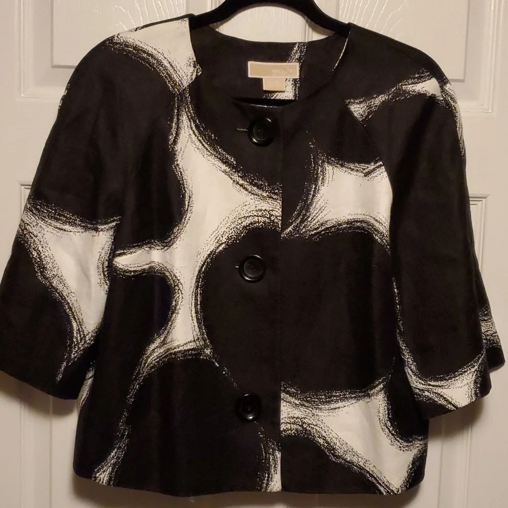 Michael Kors Linen Swing Jacket
